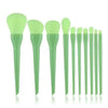Durable 10pcs Natural Hair Colorful Makeup Brushes