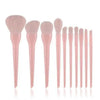 Durable 10pcs Natural Hair Colorful Makeup Brushes