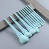 Durable 10pcs Natural Hair Colorful Makeup Brushes